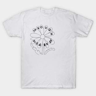 Flower through disarray (black) T-Shirt